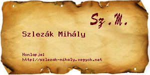 Szlezák Mihály névjegykártya